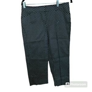 Larry Levine Black and White Slim Leg Crop Pants Size 6